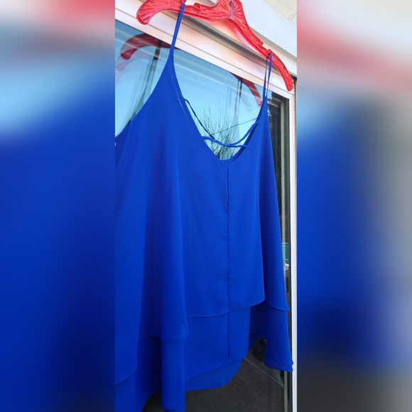 VENUS Cobalt Blue Layered V-Neck Cami Tank Top – Size XL - Picture 6 of 11